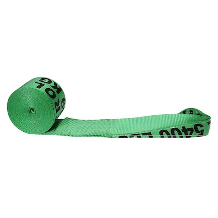 Us Cargo Control 4" x 30' Winch strap with Twisted Sewn Loop 430TL-GRN